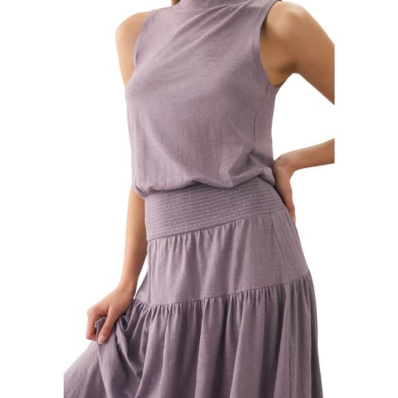 NATION LTD MARGOT TURTLENECK TANK DRESS FRENCH VIOLET WOMEN SIZE SMALL - Picture 4 of 14